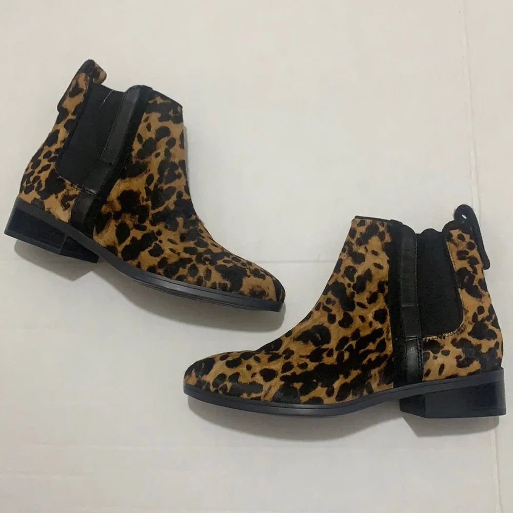 Rockport | Animal Fur Cheetah Print Booties Size 8 NEW - Picture 3 of 16
